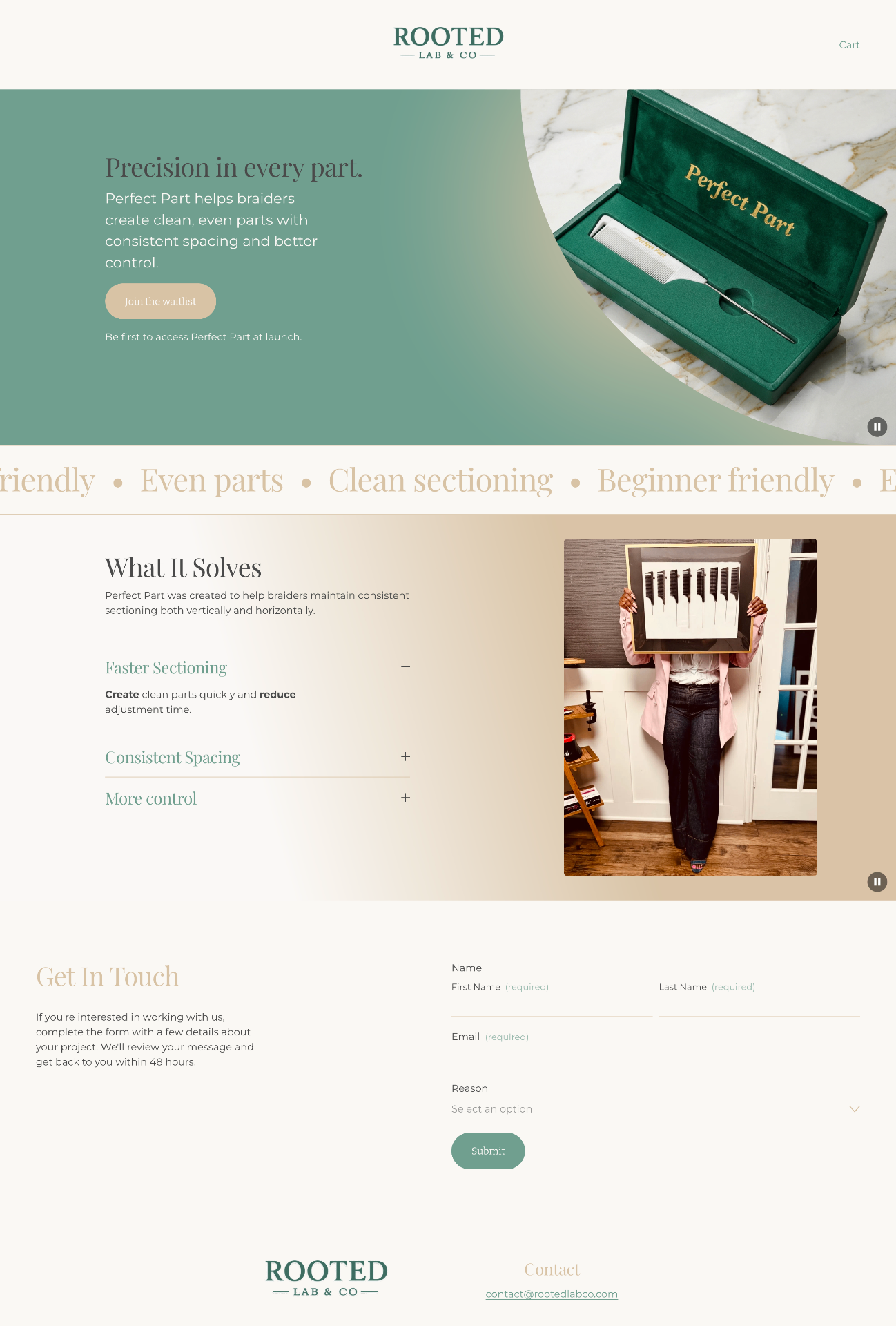 Original pre-launch homepage — desktop