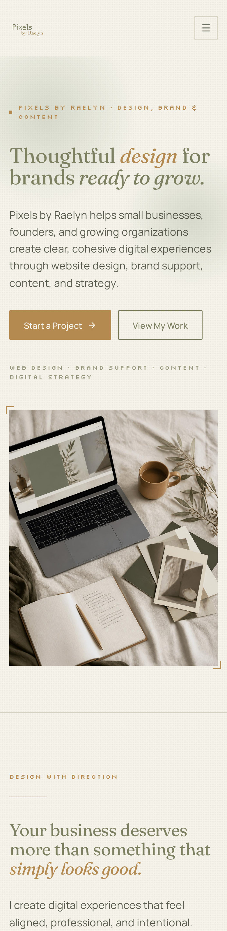 Home page — mobile