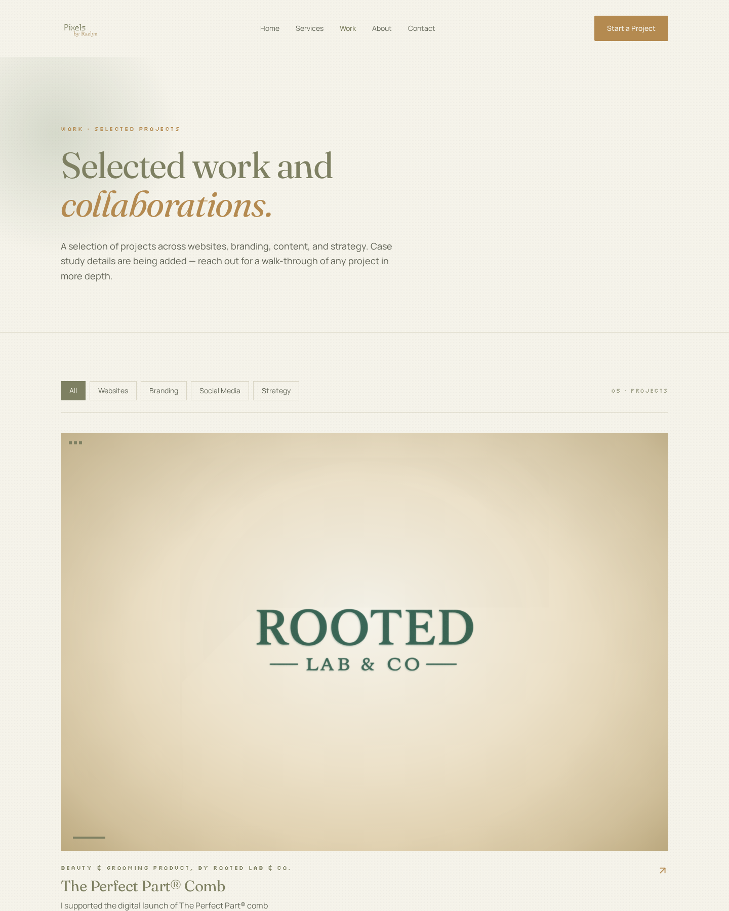Work index — desktop
